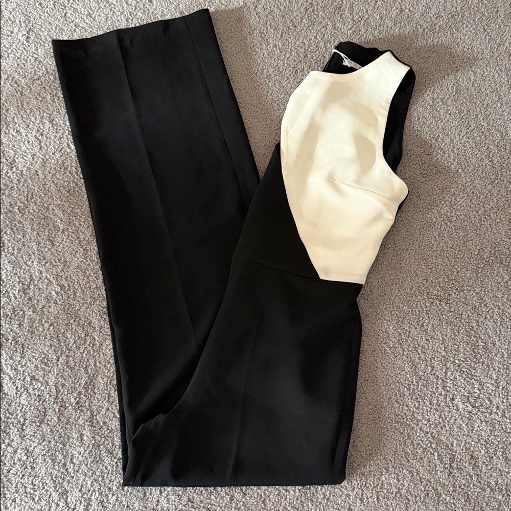 Hope Collection Elegant Black and White Women's Jumpsuit Size 44/8 US NEW - Picture 9 of 13